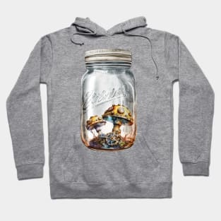 Steampunk Mushrooms in Jar Hoodie